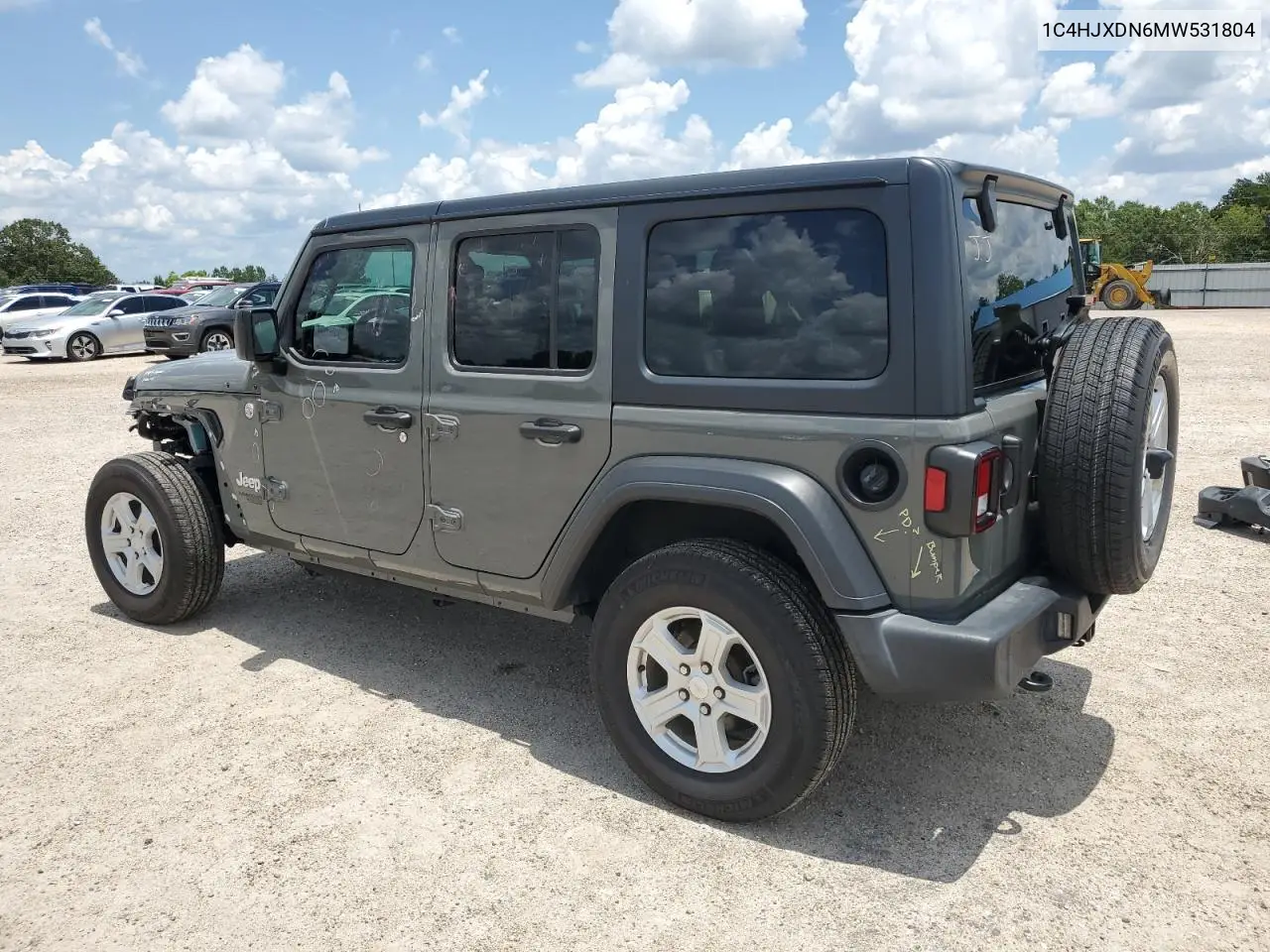 2021 Jeep Wrangler Unlimited Sport VIN: 1C4HJXDN6MW531804 Lot: 59665625