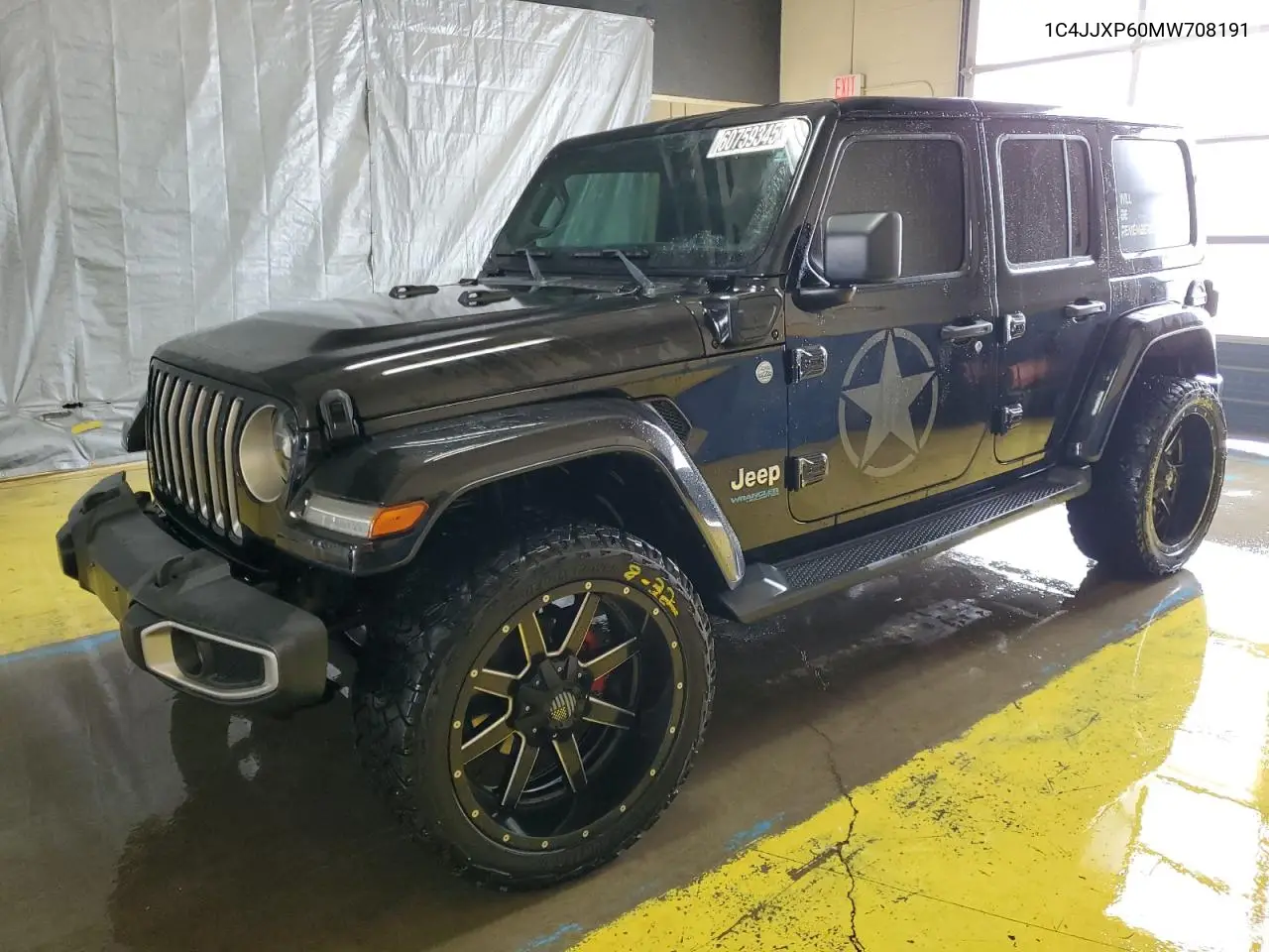 2021 Jeep Wrangler Unlimited Sahara 4Xe VIN: 1C4JJXP60MW708191 Lot: 60759345
