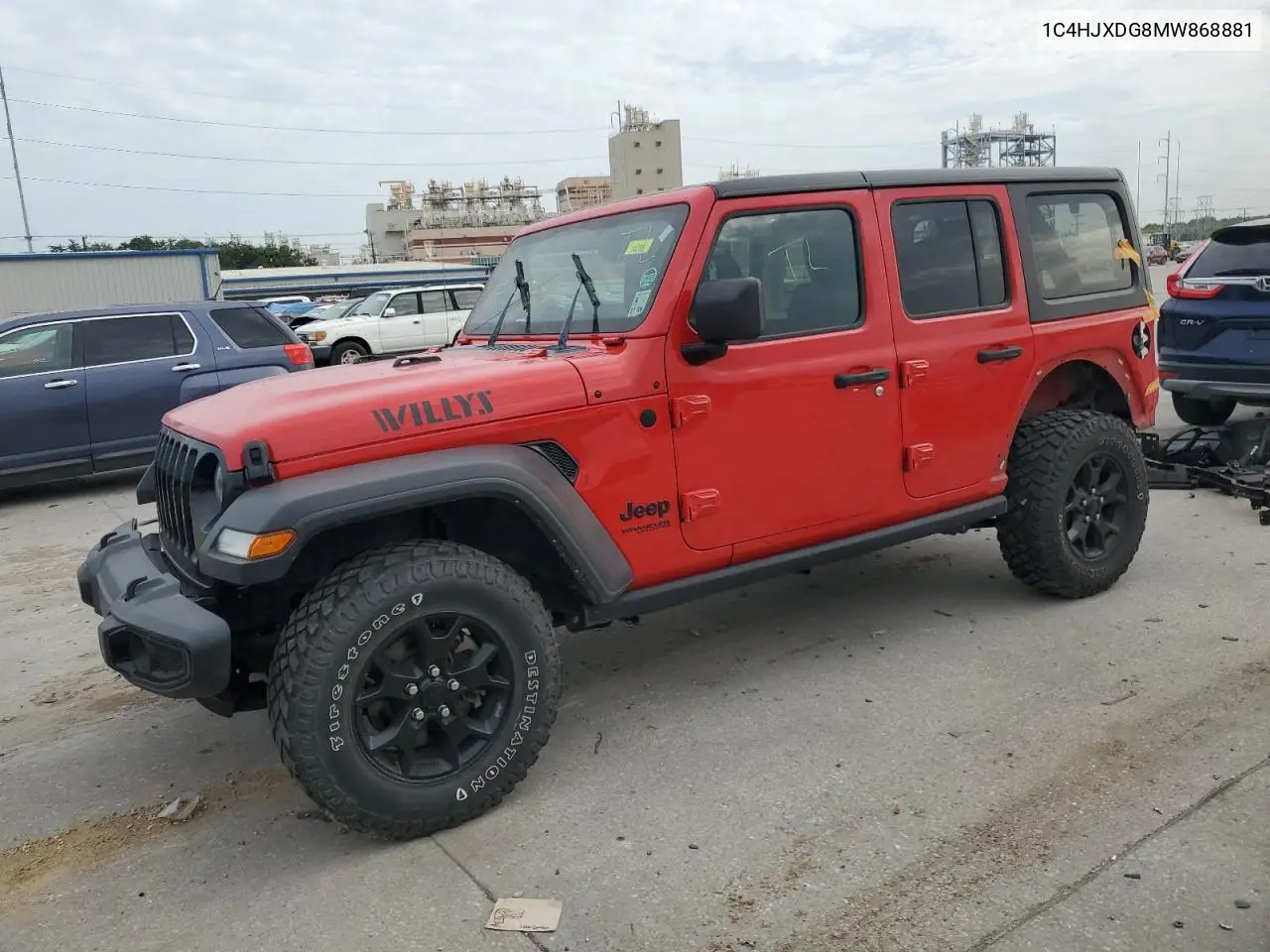 2021 Jeep Wrangler Unlimited Sport VIN: 1C4HJXDG8MW868881 Lot: 61491725