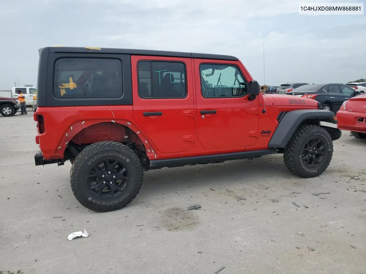 2021 Jeep Wrangler Unlimited Sport VIN: 1C4HJXDG8MW868881 Lot: 61491725