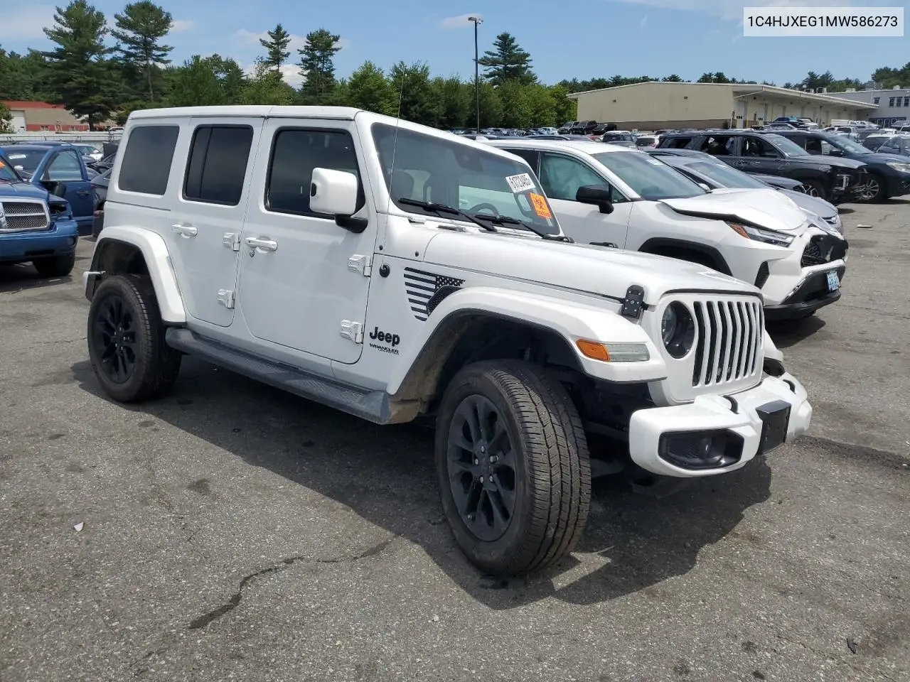 2021 Jeep Wrangler Unlimited Sahara VIN: 1C4HJXEG1MW586273 Lot: 61723485