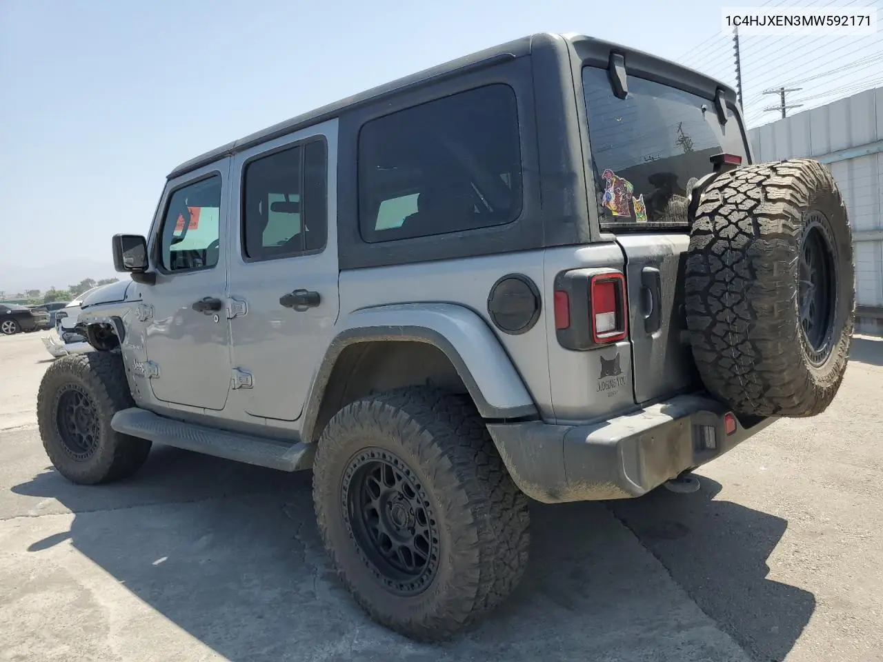 2021 Jeep Wrangler Unlimited Sahara VIN: 1C4HJXEN3MW592171 Lot: 62216705