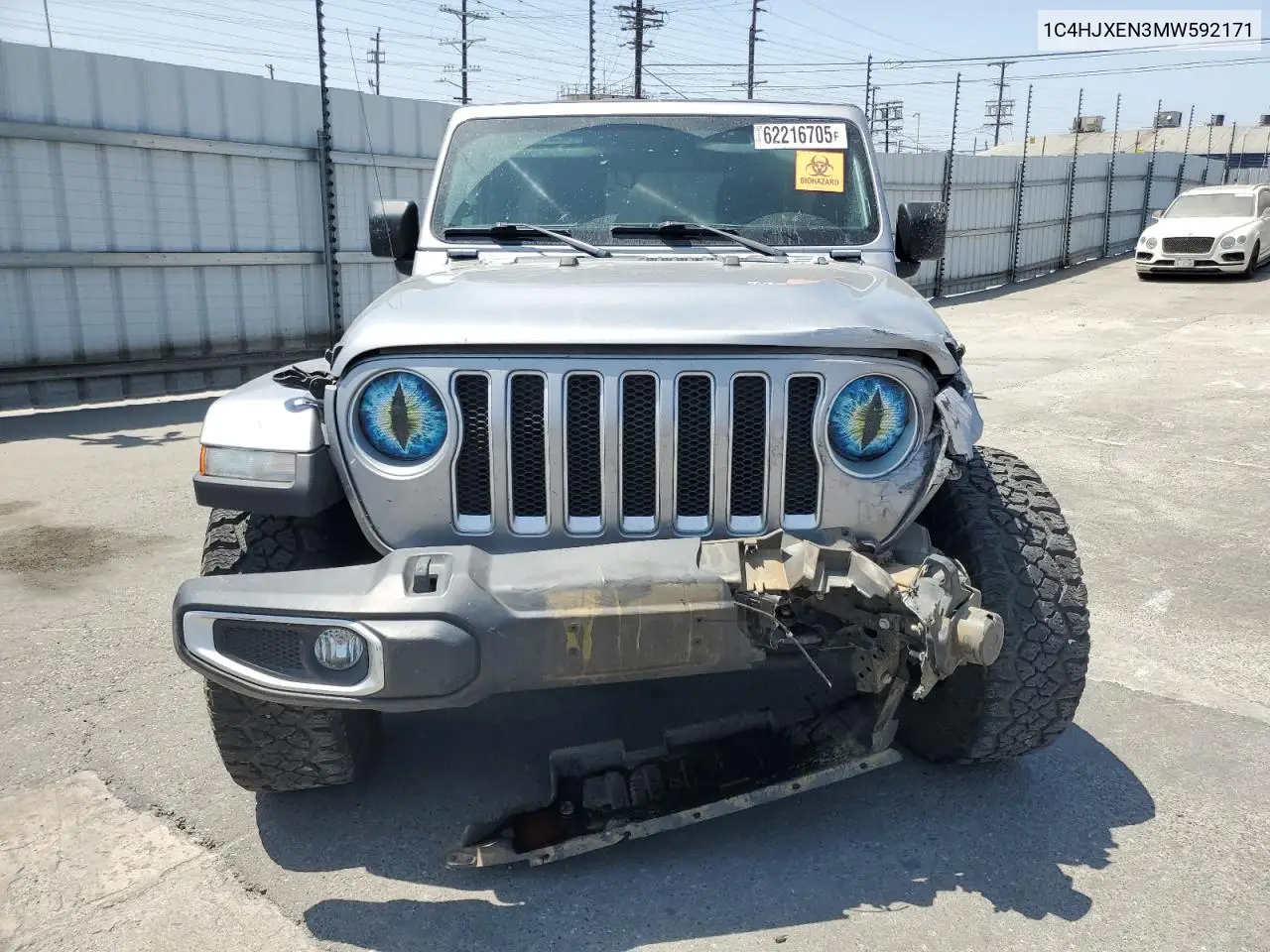 2021 Jeep Wrangler Unlimited Sahara VIN: 1C4HJXEN3MW592171 Lot: 62216705