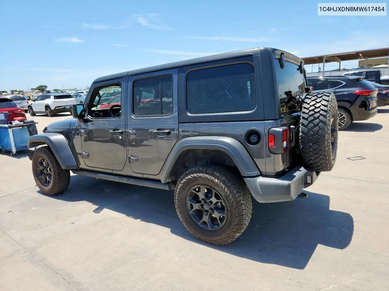 2021 Jeep Wrangler Unlimited Sport VIN: 1C4HJXDN8MW617454 Lot: 62309085