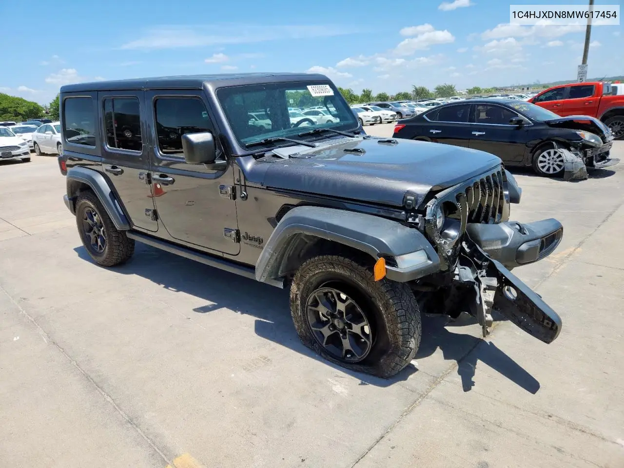 2021 Jeep Wrangler Unlimited Sport VIN: 1C4HJXDN8MW617454 Lot: 62309085
