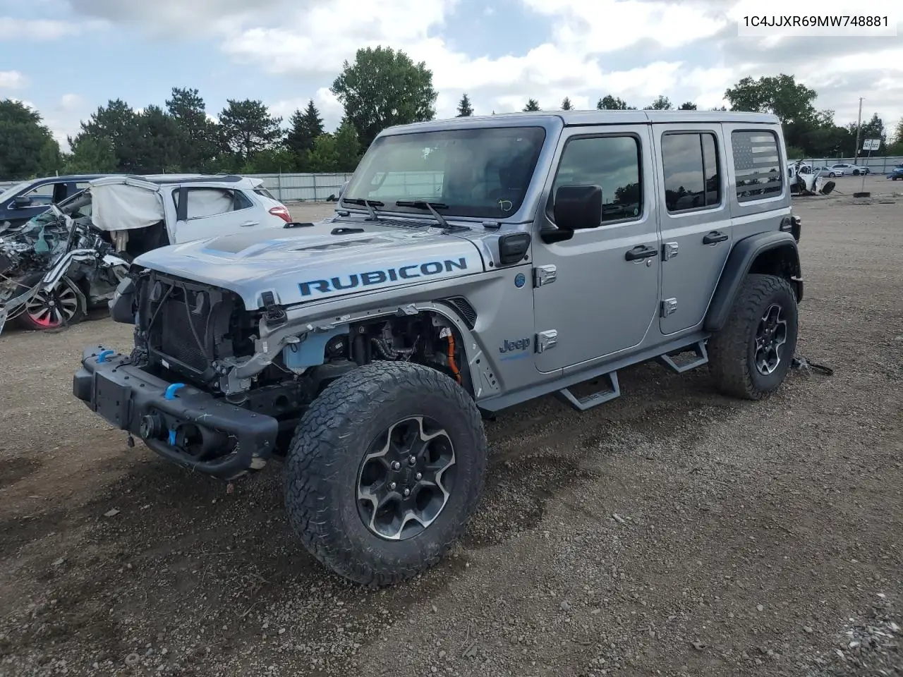 2021 Jeep Wrangler Unlimited Rubicon 4Xe VIN: 1C4JJXR69MW748881 Lot: 62332915
