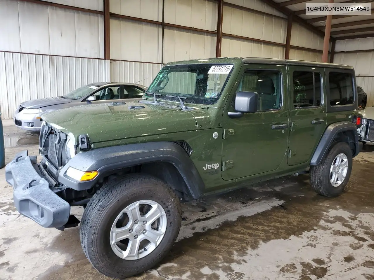 2021 Jeep Wrangler Unlimited Sport VIN: 1C4HJXDN8MW514549 Lot: 62391215