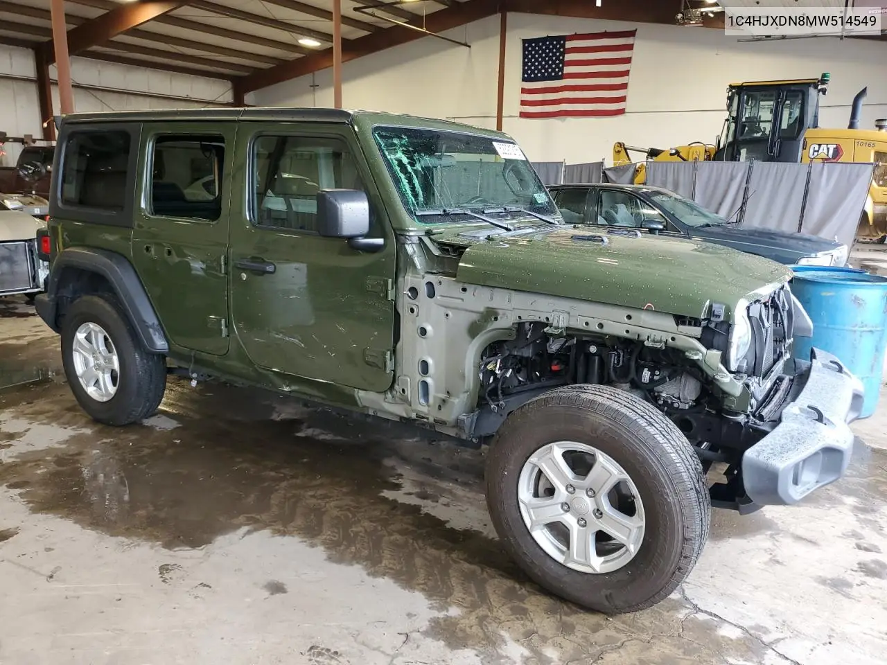 2021 Jeep Wrangler Unlimited Sport VIN: 1C4HJXDN8MW514549 Lot: 62391215
