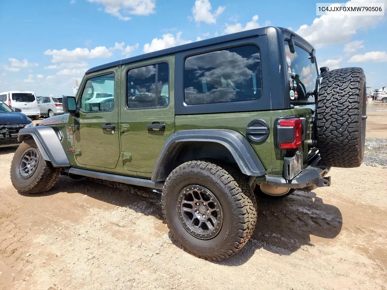 2021 Jeep Wrangler Unlimited Rubicon VIN: 1C4JJXFGXMW790506 Lot: 62592545