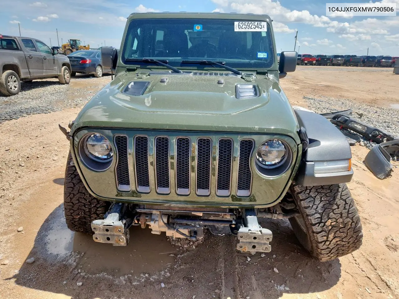 2021 Jeep Wrangler Unlimited Rubicon VIN: 1C4JJXFGXMW790506 Lot: 62592545