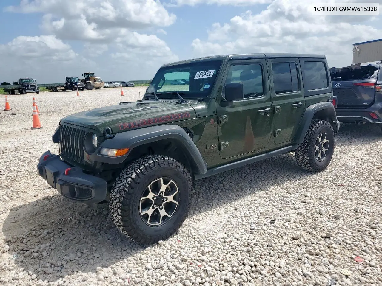 2021 Jeep Wrangler Unlimited Rubicon VIN: 1C4HJXFG9MW615338 Lot: 62686925