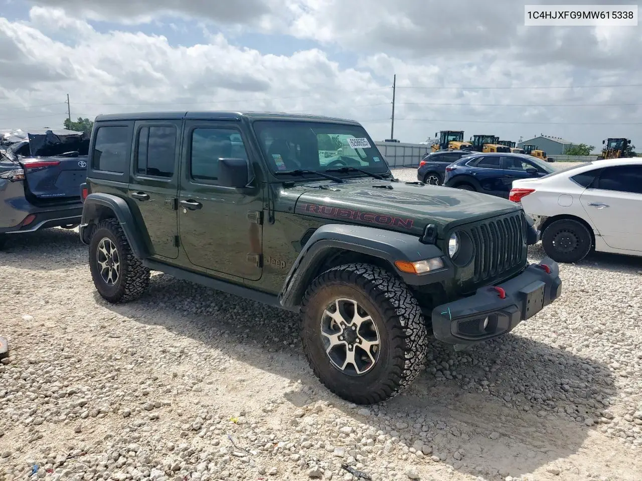 2021 Jeep Wrangler Unlimited Rubicon VIN: 1C4HJXFG9MW615338 Lot: 62686925