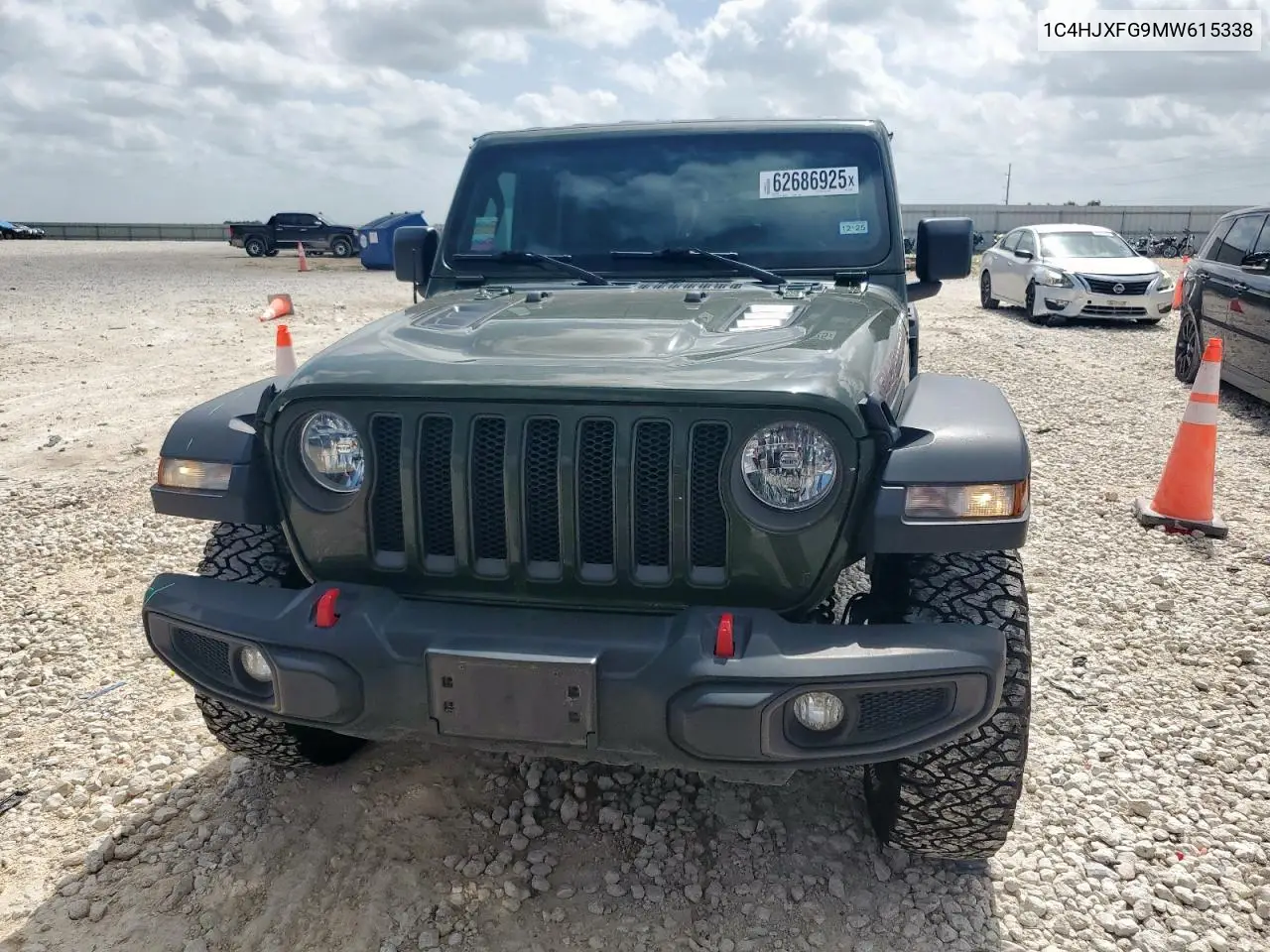 2021 Jeep Wrangler Unlimited Rubicon VIN: 1C4HJXFG9MW615338 Lot: 62686925