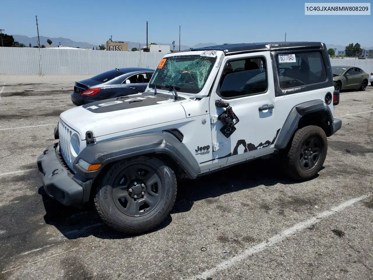 2021 Jeep Wrangler Sport VIN: 1C4GJXAN8MW808209 Lot: 62777845