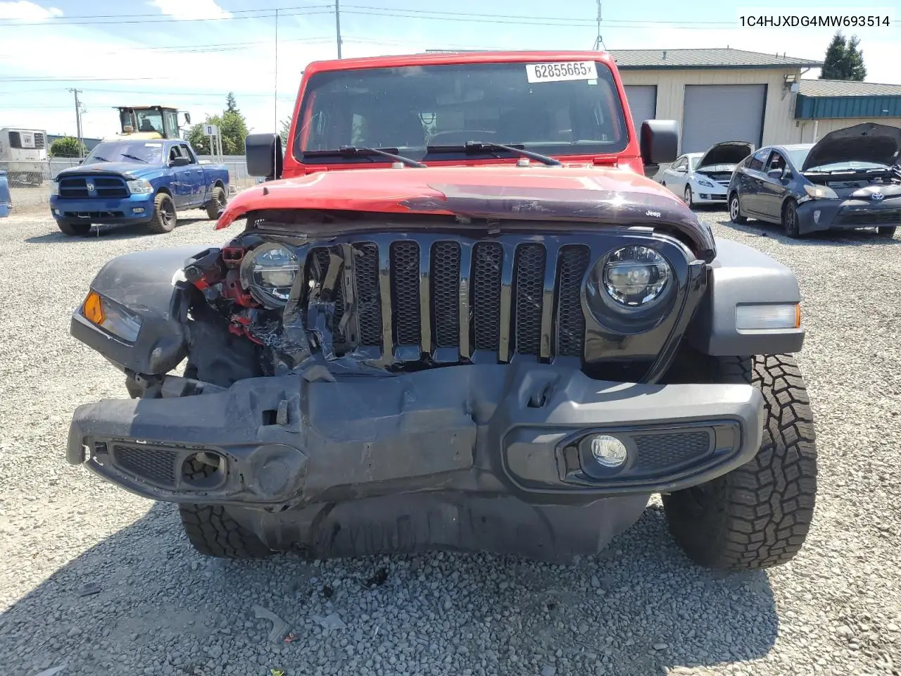 2021 Jeep Wrangler Unlimited Sport VIN: 1C4HJXDG4MW693514 Lot: 62855665
