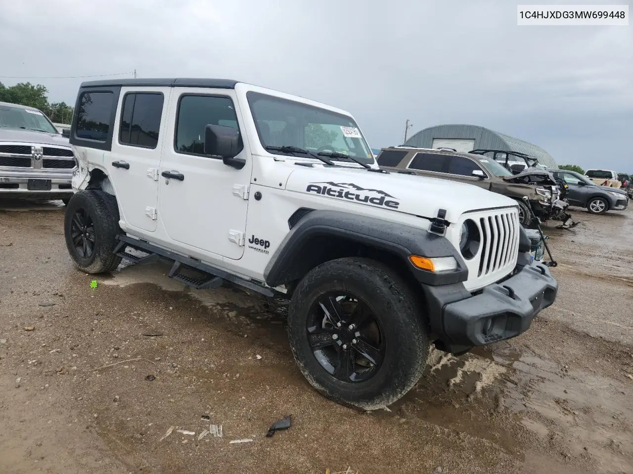 2021 Jeep Wrangler Unlimited Sport VIN: 1C4HJXDG3MW699448 Lot: 62924195