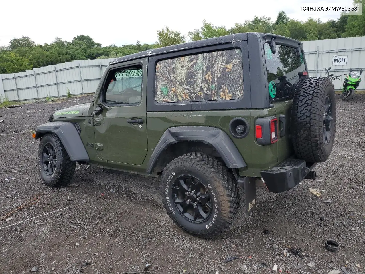2021 Jeep Wrangler Sport VIN: 1C4HJXAG7MW503581 Lot: 63200405