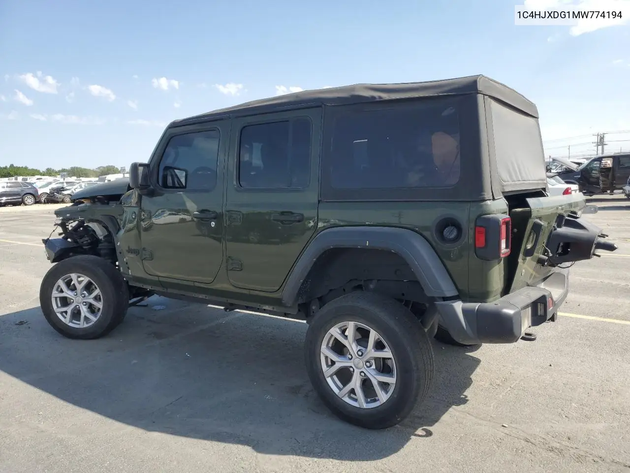 2021 Jeep Wrangler Unlimited Sport VIN: 1C4HJXDG1MW774194 Lot: 63698175