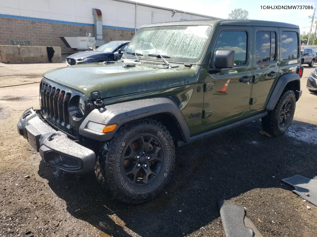 2021 Jeep Wrangler Unlimited Sport VIN: 1C4HJXDN2MW737086 Lot: 64398625