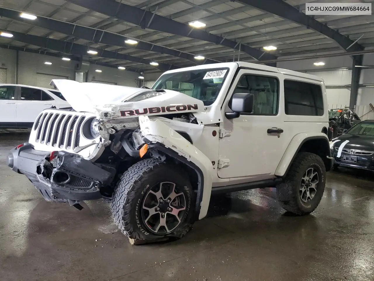 2021 Jeep Wrangler Rubicon VIN: 1C4HJXCG9MW684664 Lot: 64512905