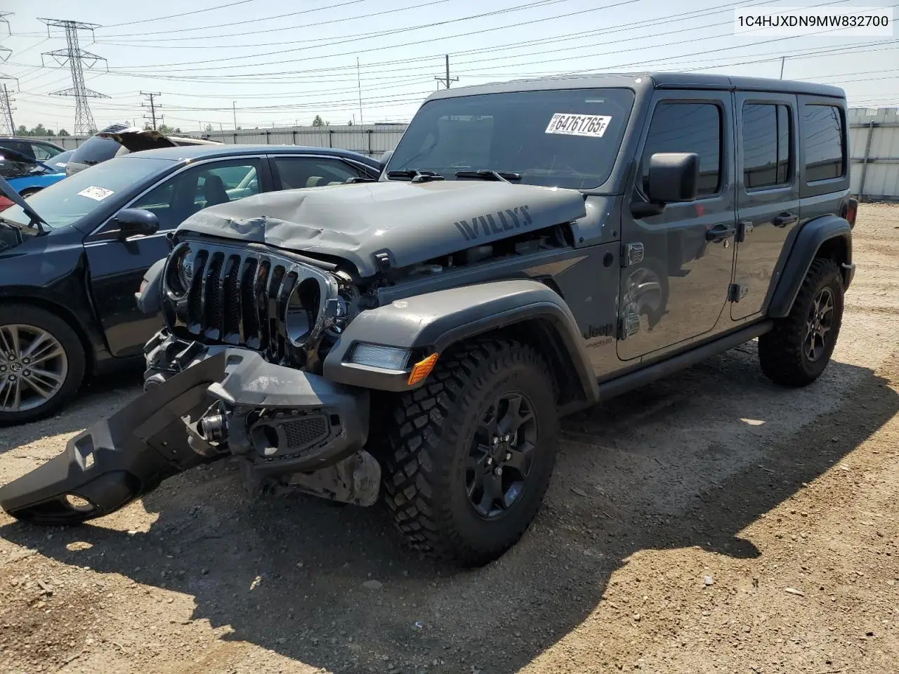 2021 Jeep Wrangler Unlimited Sport VIN: 1C4HJXDN9MW832700 Lot: 64761765