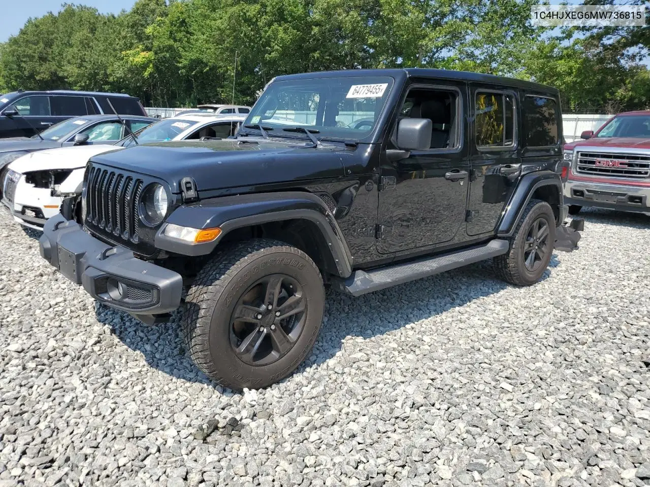 2021 Jeep Wrangler Unlimited Sahara VIN: 1C4HJXEG6MW736815 Lot: 64779455