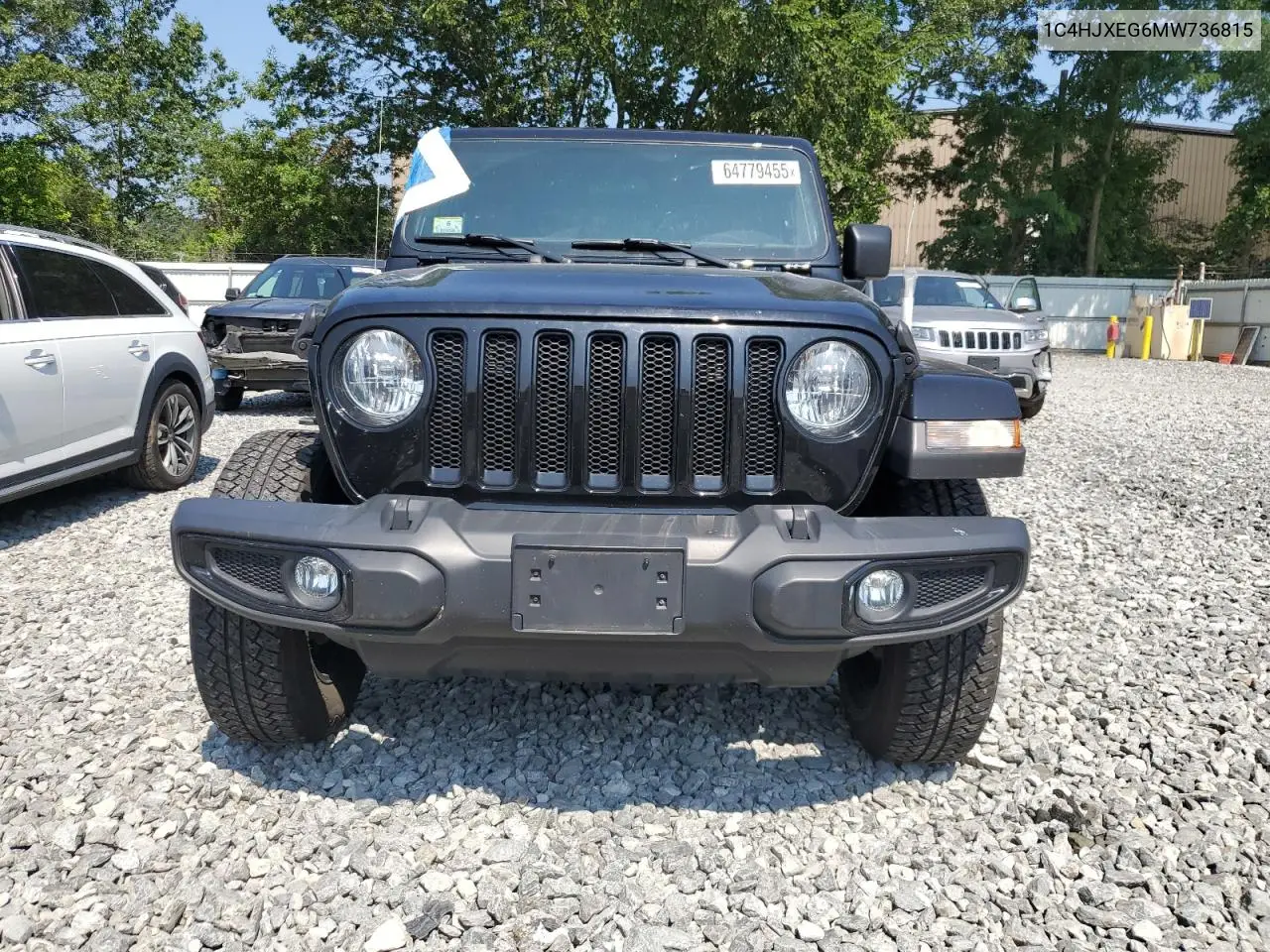 2021 Jeep Wrangler Unlimited Sahara VIN: 1C4HJXEG6MW736815 Lot: 64779455