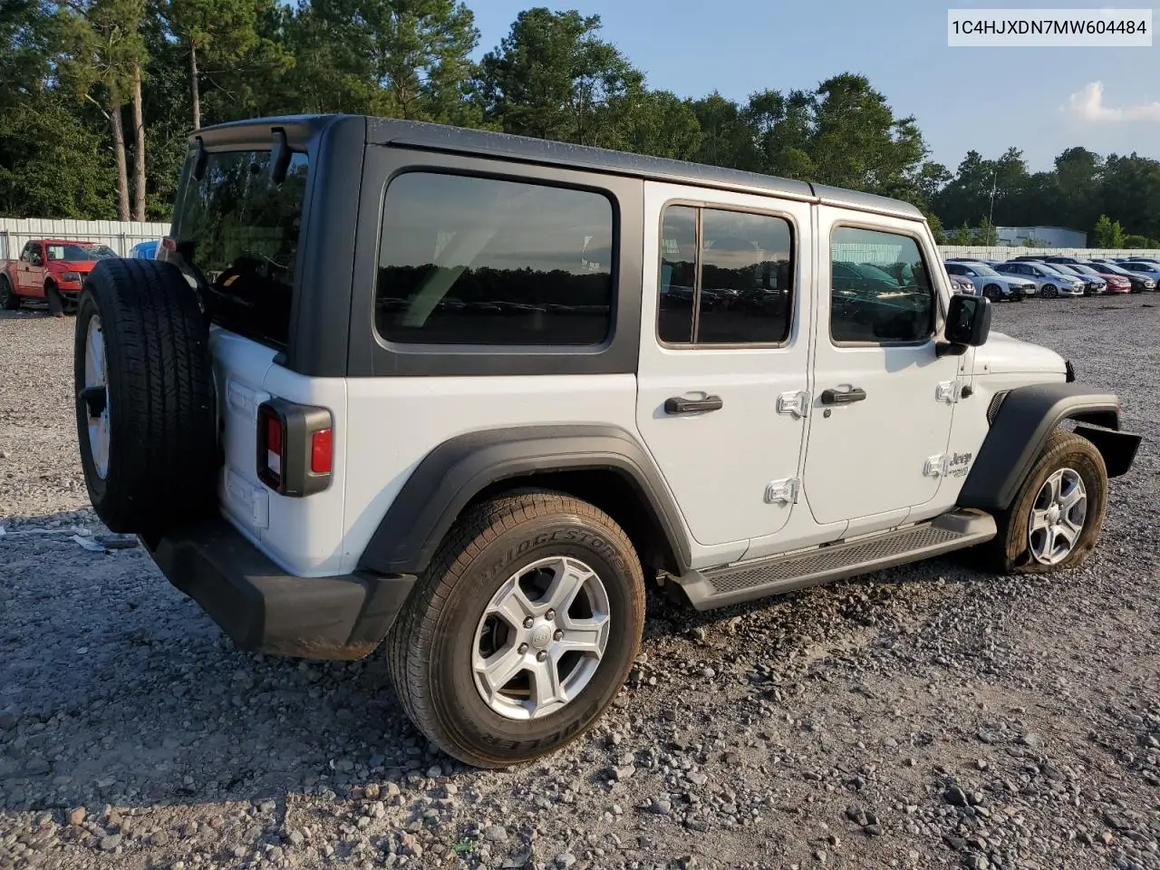 2021 Jeep Wrangler Unlimited Sport VIN: 1C4HJXDN7MW604484 Lot: 65005085