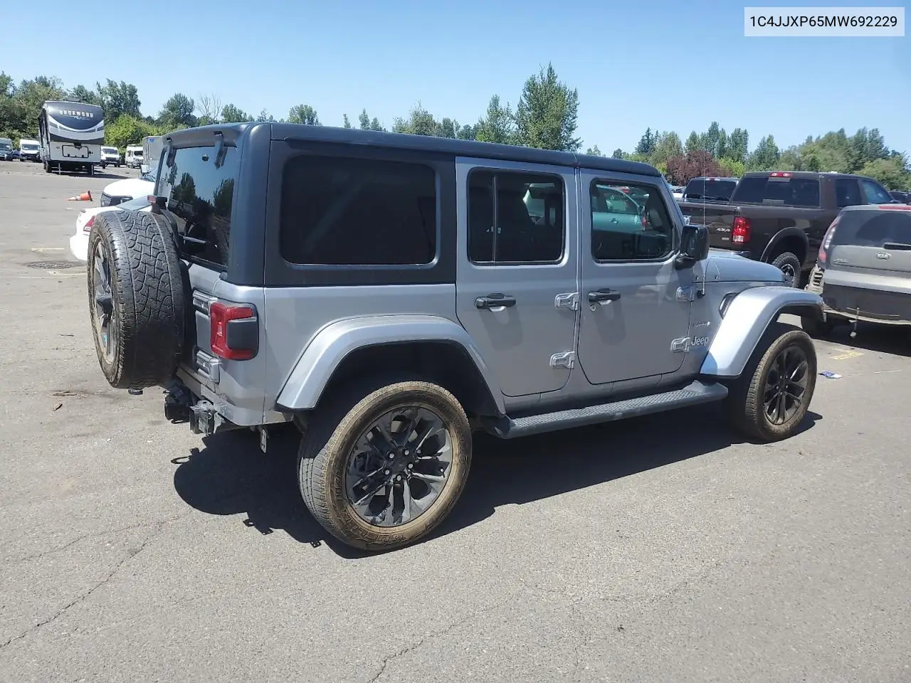 2021 Jeep Wrangler Unlimited Sahara 4Xe VIN: 1C4JJXP65MW692229 Lot: 65685825