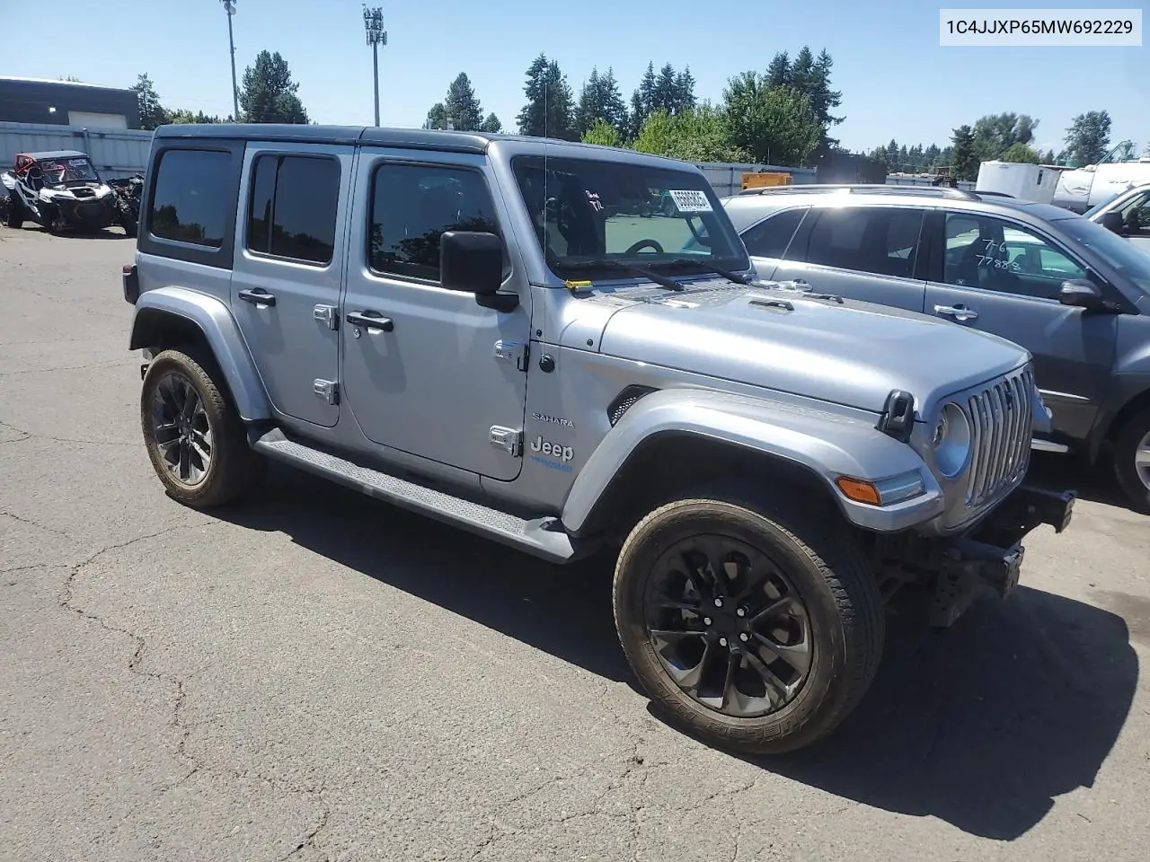 2021 Jeep Wrangler Unlimited Sahara 4Xe VIN: 1C4JJXP65MW692229 Lot: 65685825
