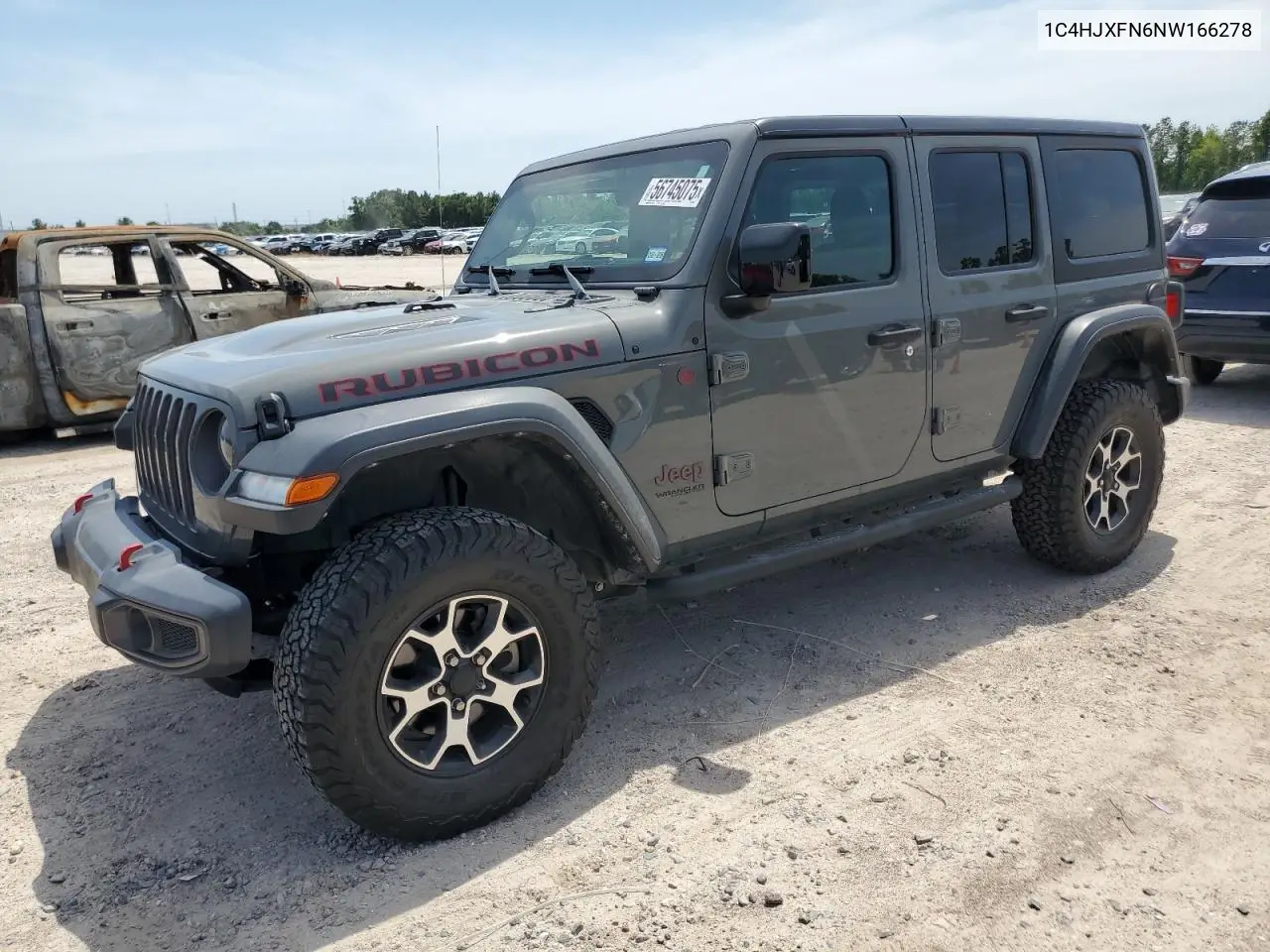 2022 Jeep Wrangler Unlimited Rubicon VIN: 1C4HJXFN6NW166278 Lot: 56745075