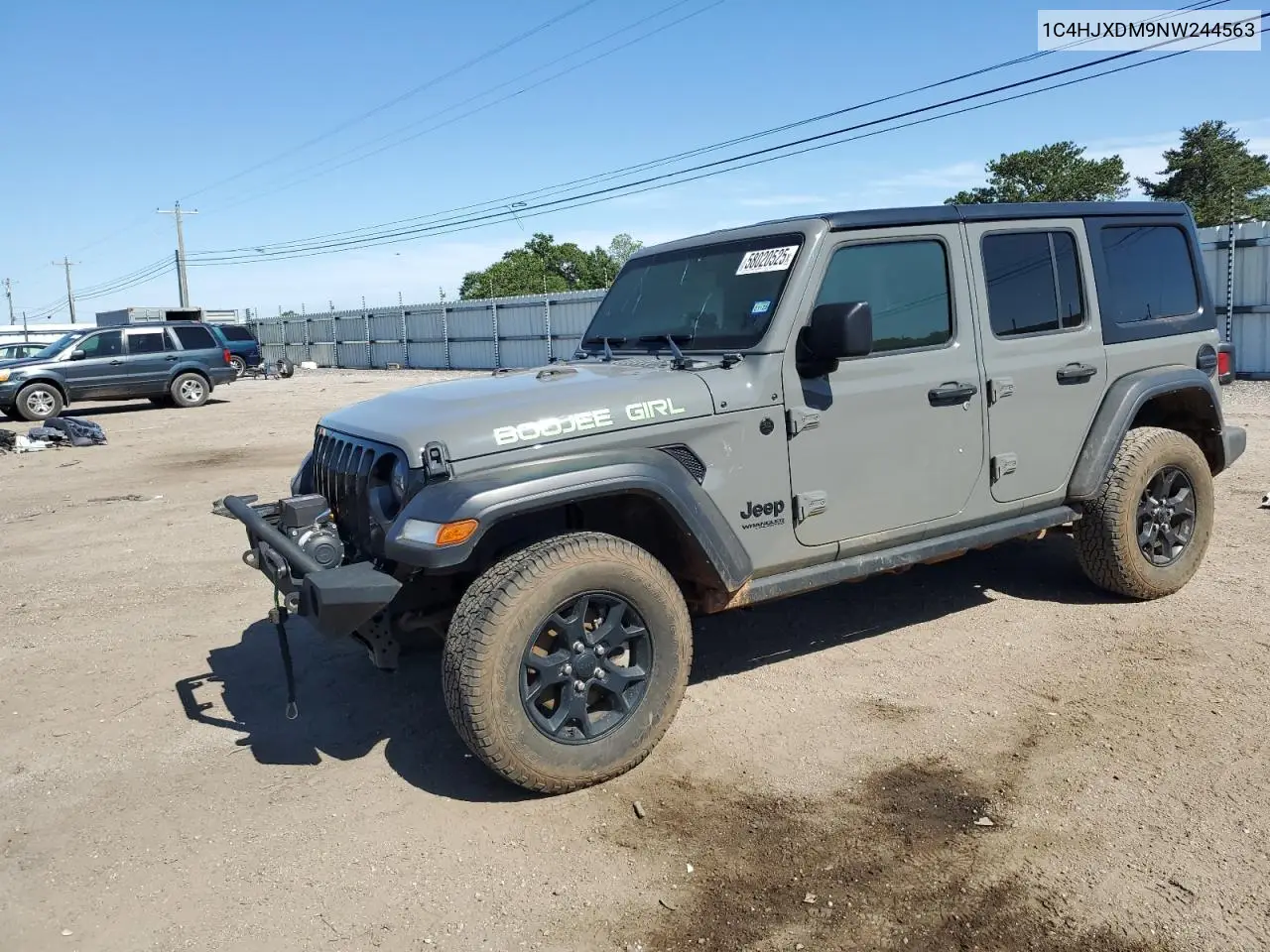 2022 Jeep Wrangler Unlimited Sport VIN: 1C4HJXDM9NW244563 Lot: 58020525