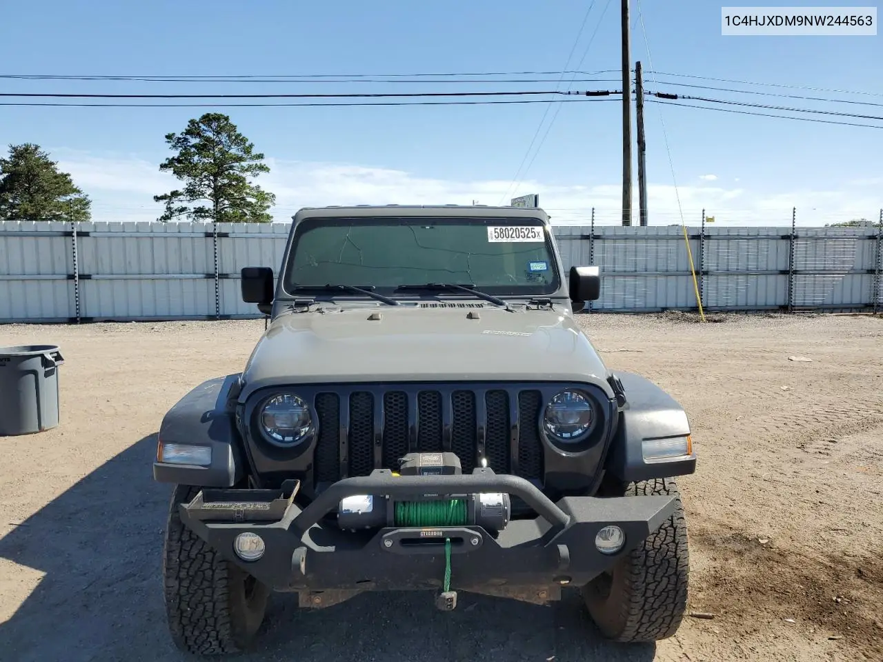 2022 Jeep Wrangler Unlimited Sport VIN: 1C4HJXDM9NW244563 Lot: 58020525