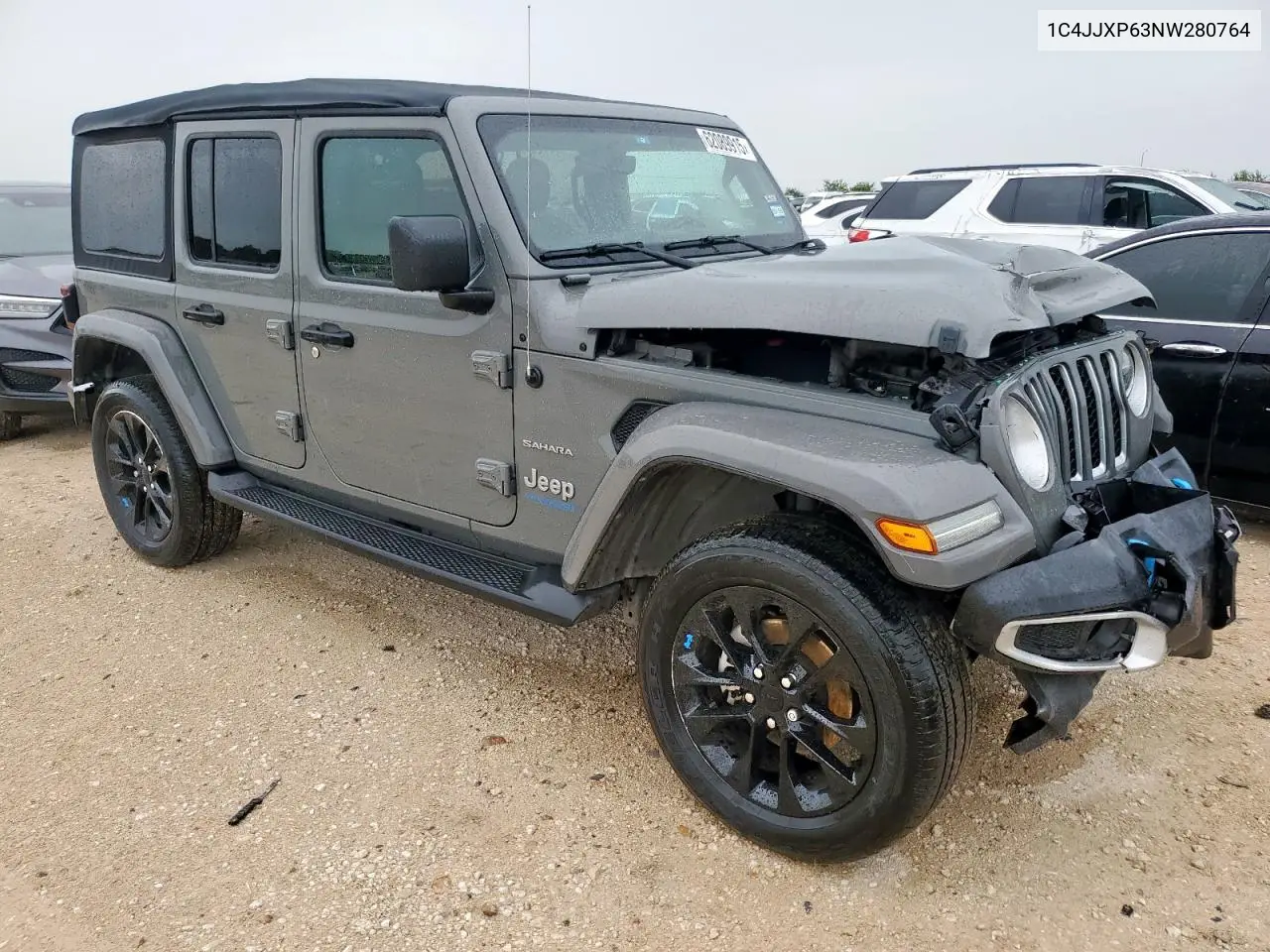 2022 Jeep Wrangler Unlimited Sahara 4Xe VIN: 1C4JJXP63NW280764 Lot: 62089915