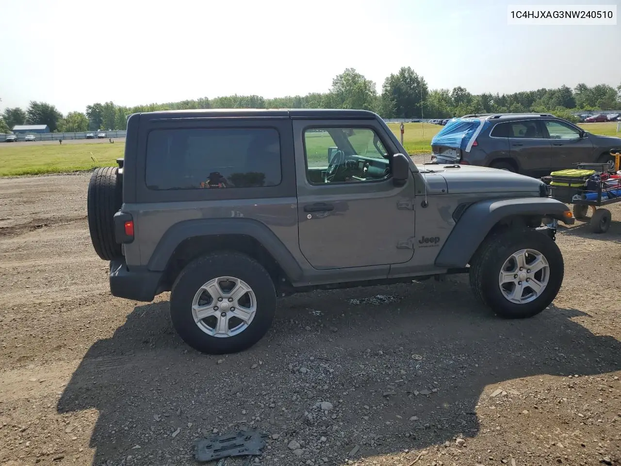 2022 Jeep Wrangler Sport VIN: 1C4HJXAG3NW240510 Lot: 62459755