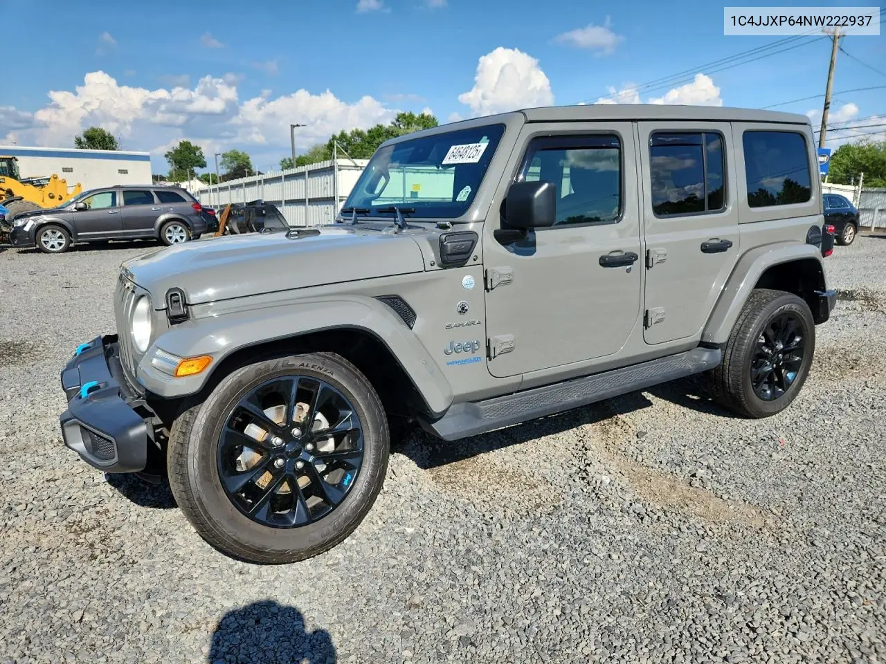 2022 Jeep Wrangler Unlimited Sahara 4Xe VIN: 1C4JJXP64NW222937 Lot: 64648125