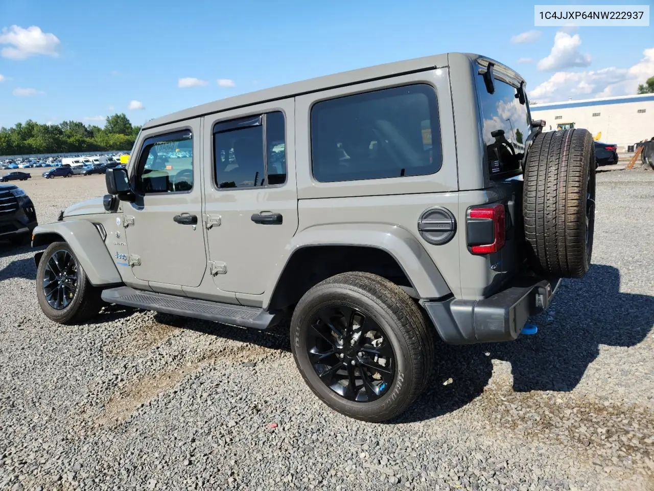 2022 Jeep Wrangler Unlimited Sahara 4Xe VIN: 1C4JJXP64NW222937 Lot: 64648125