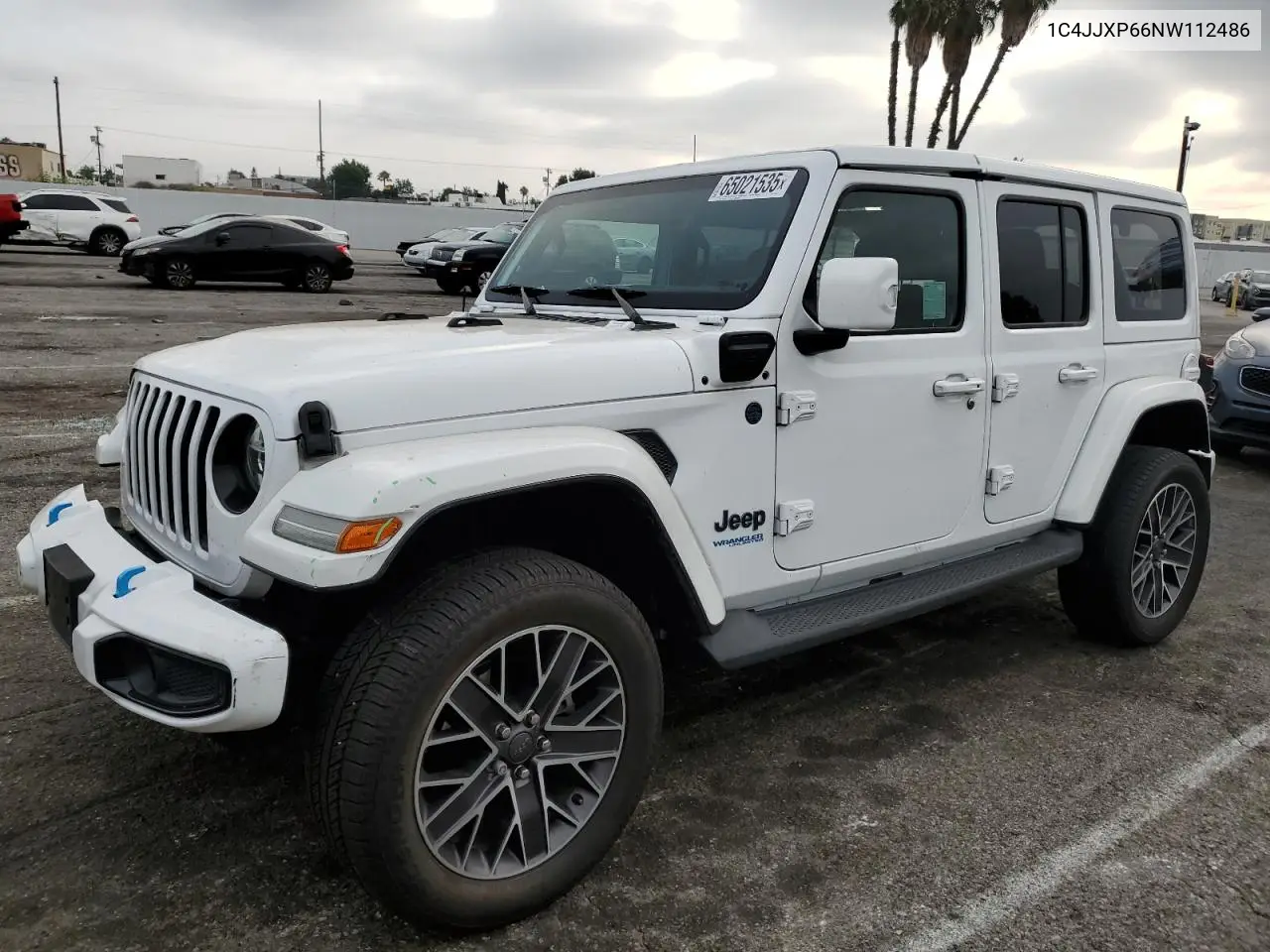 2022 Jeep Wrangler Unlimited Sahara 4Xe VIN: 1C4JJXP66NW112486 Lot: 65021535