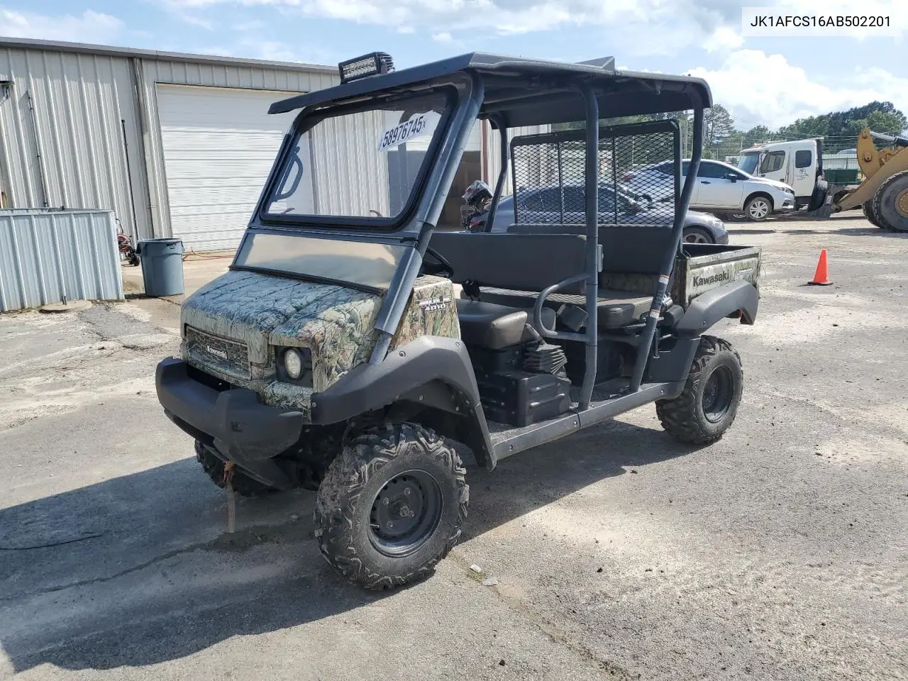 2010 Kawasaki Kaf620 S VIN: JK1AFCS16AB502201 Lot: 58976745
