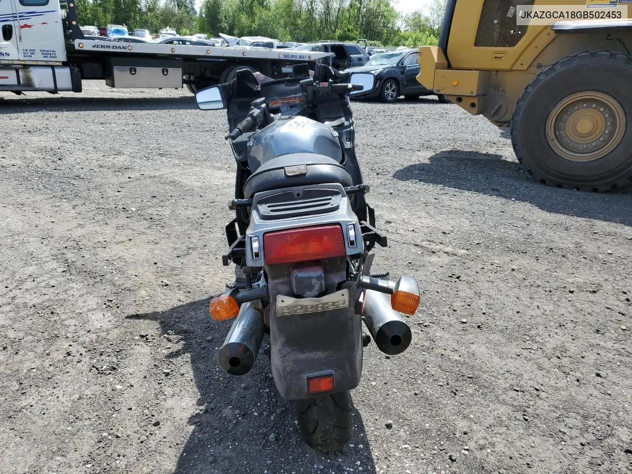 1986 Kawasaki Zg1000 VIN: JKAZGCA18GB502453 Lot: 57105465