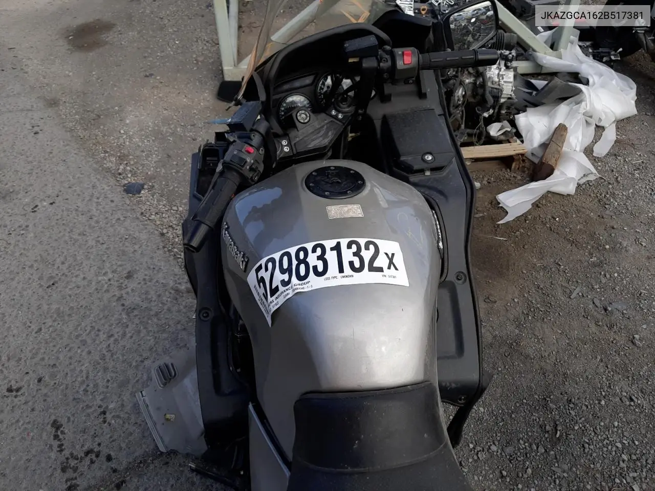 2002 Kawasaki Zg1000 VIN: JKAZGCA162B517381 Lot: 53753505