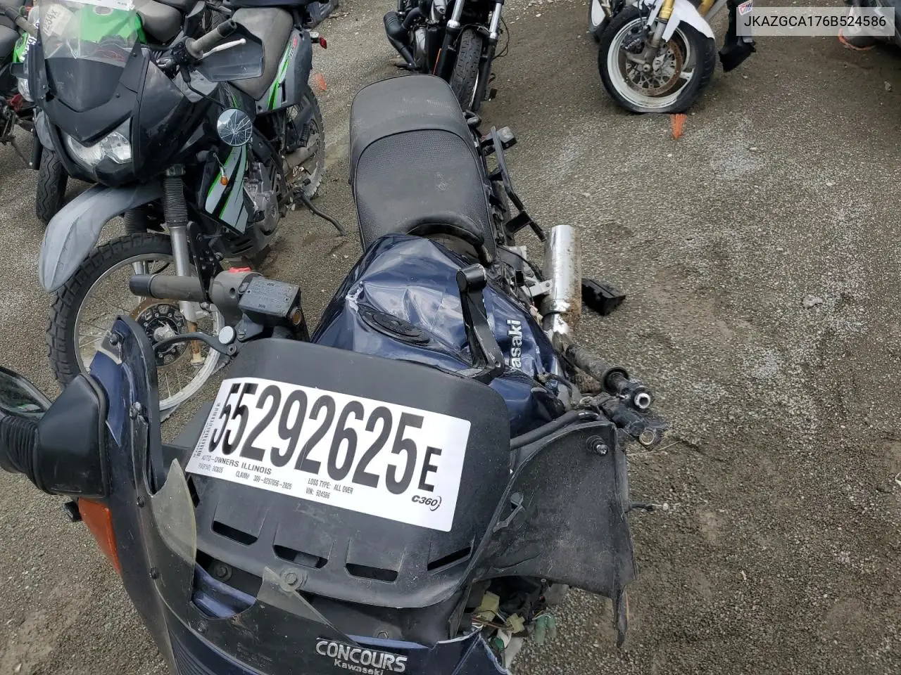 2006 Kawasaki Zg1000 VIN: JKAZGCA176B524586 Lot: 58051455