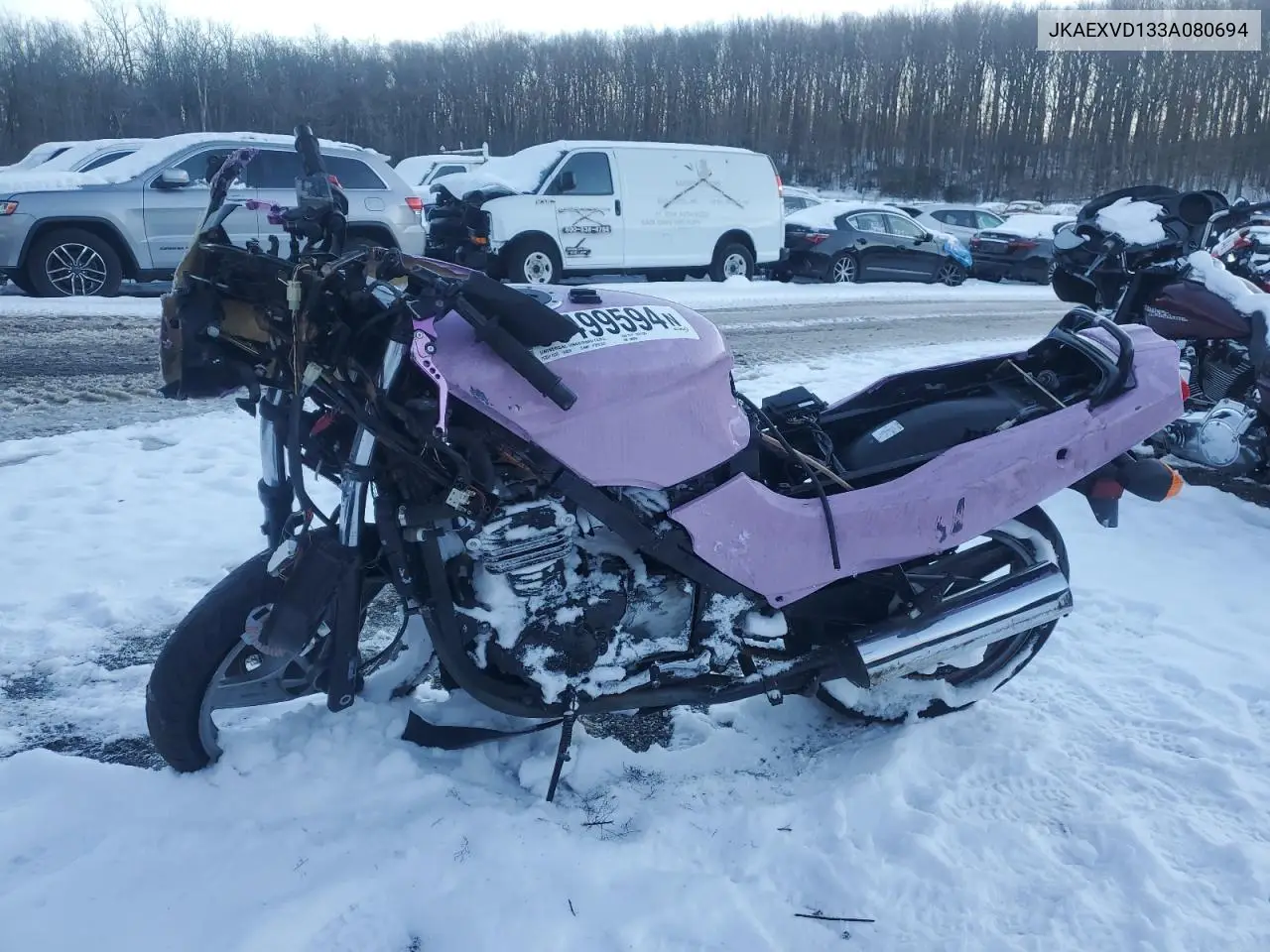 2003 Kawasaki Ex500 D VIN: JKAEXVD133A080694 Lot: 86499594