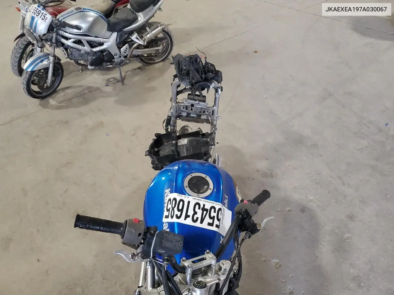 2007 Kawasaki Ex650 A VIN: JKAEXEA197A030067 Lot: 55431685