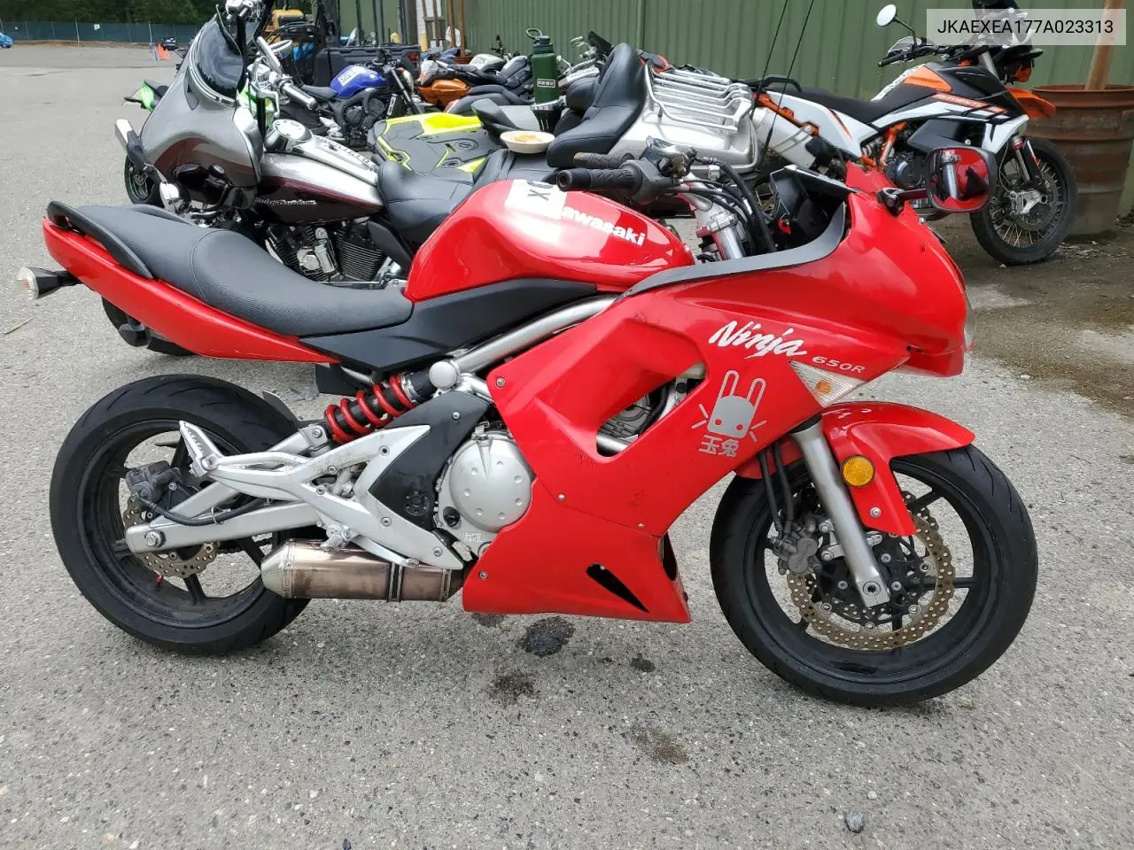 2007 Kawasaki Ex650 A VIN: JKAEXEA177A023313 Lot: 62759915