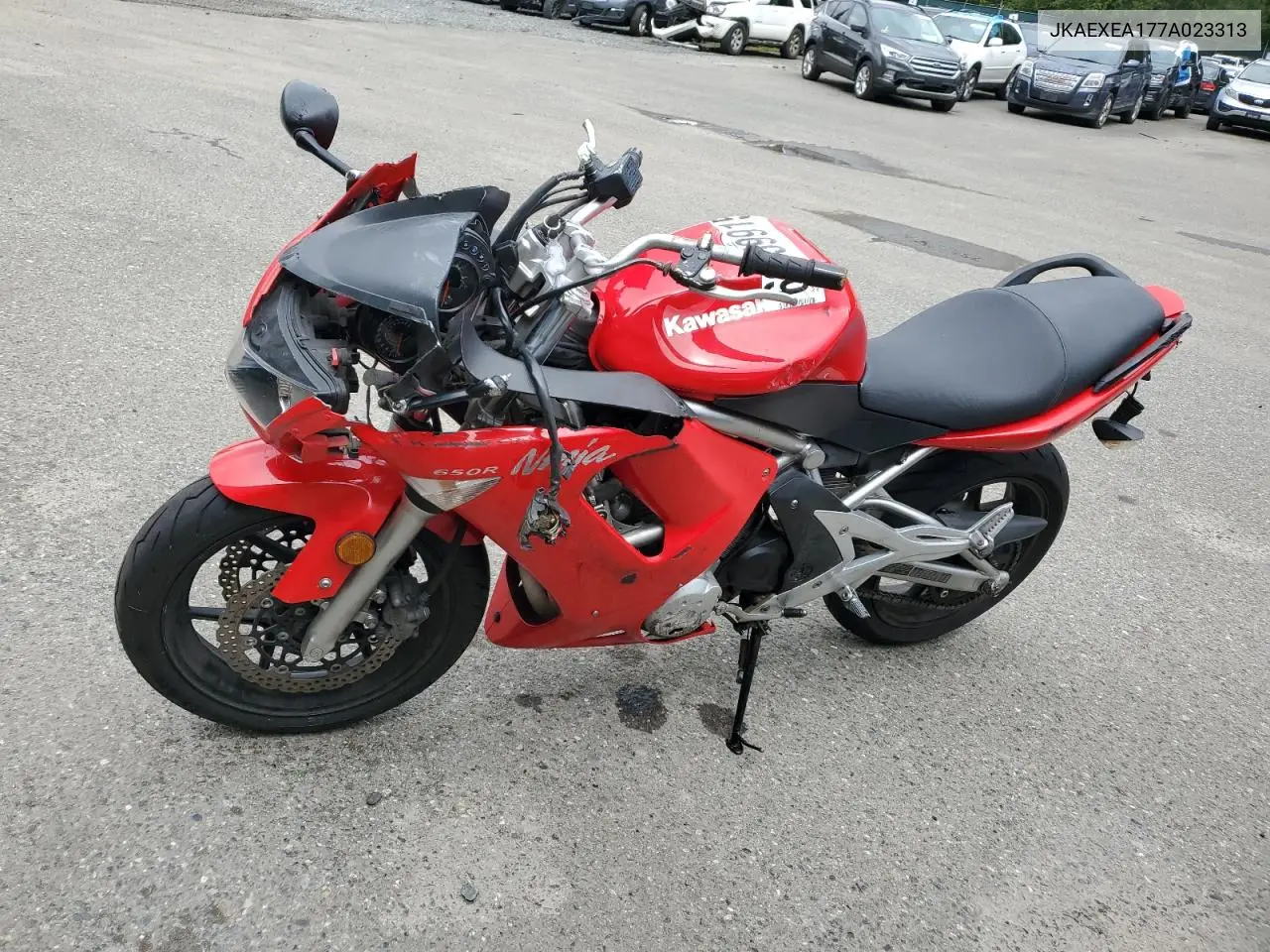 2007 Kawasaki Ex650 A VIN: JKAEXEA177A023313 Lot: 62759915