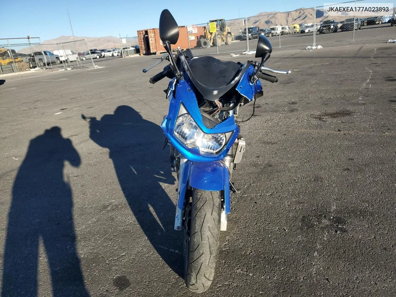 2007 Kawasaki Ex650 A VIN: JKAEXEA177A023893 Lot: 80951004