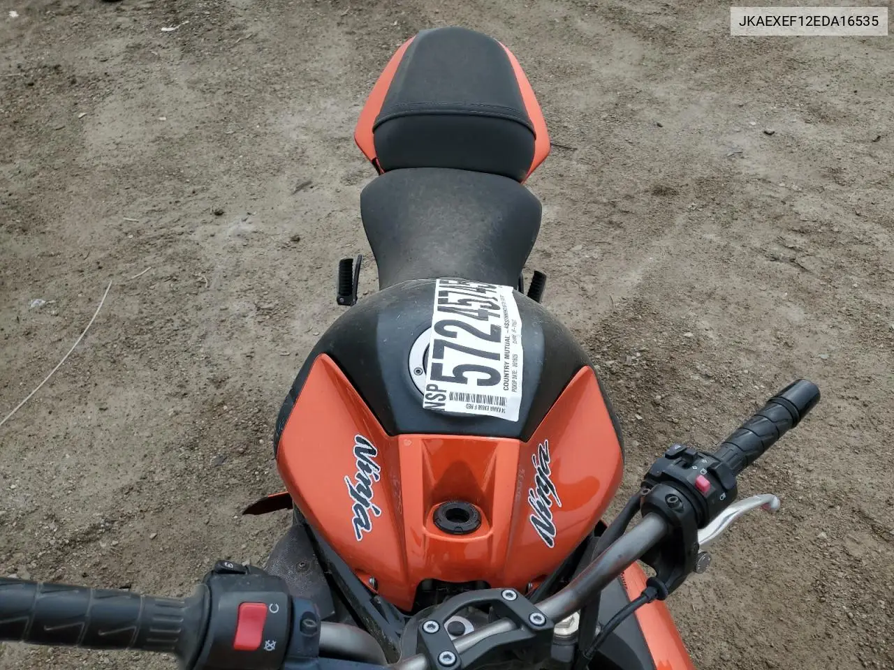 2014 Kawasaki Ex650 F VIN: JKAEXEF12EDA16535 Lot: 57245745