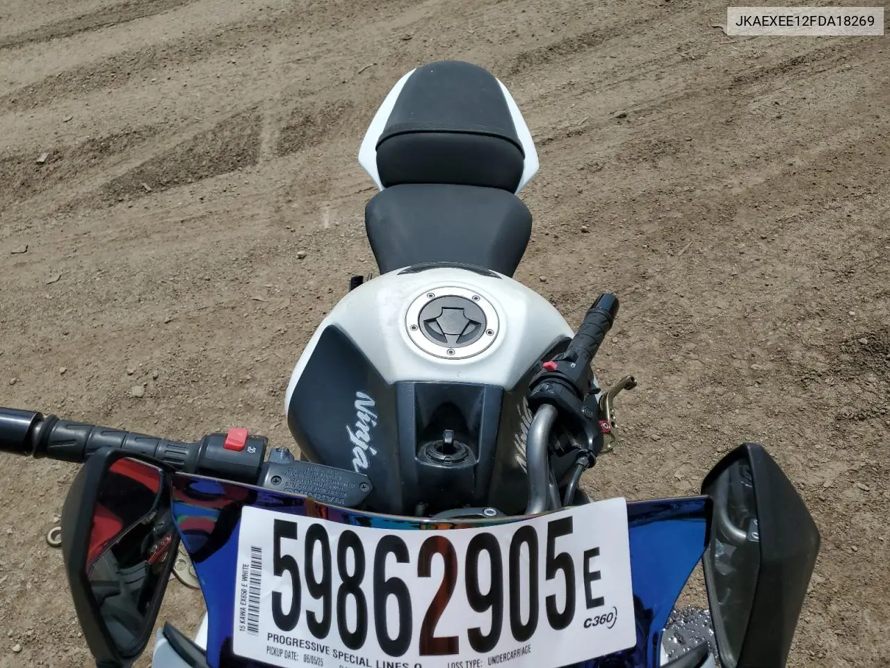 2015 Kawasaki Ex650 E VIN: JKAEXEE12FDA18269 Lot: 59862905