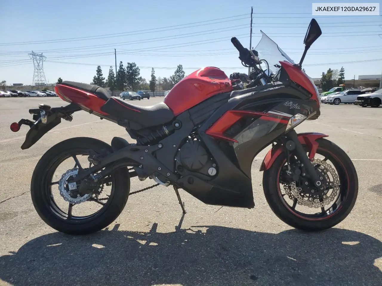 2016 Kawasaki Ex650 F VIN: JKAEXEF12GDA29627 Lot: 56370545